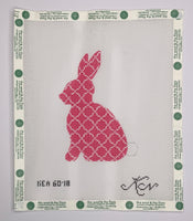 Fuchsia Quatrefoil Standing Hare
