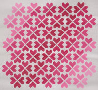 Ombre Heart Floral Pink Pillow
