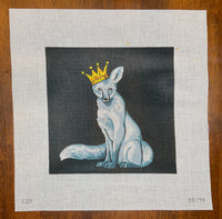 White Fox with Crown
