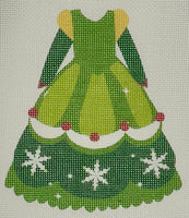 Green Snowflake Dress (print)
