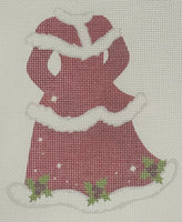Red & White Fur Trimmed Dress (print)
