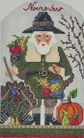 November Thanksgiving Santa with stitch guide
