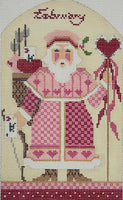 February Valentine Santa with stitch guide
