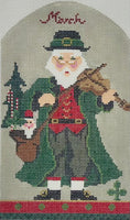 Merry March O' Luck Santa with stitch guide

