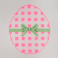 Pink Gingham Egg
