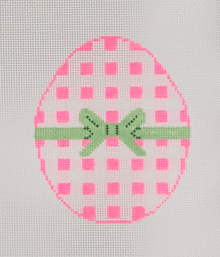 Pink Gingham Egg