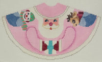 Pink Santa Ornament with stitch guide
