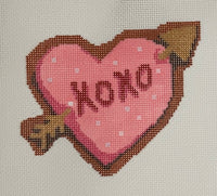 Arrow XOXO Cookie with stitch guide
