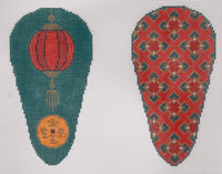 Scissor Case - Chinese Lantern Red/Teal
