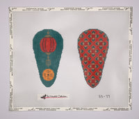 Scissor Case - Chinese Lantern Red/Teal
