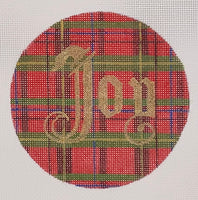Joy Plaid Round
