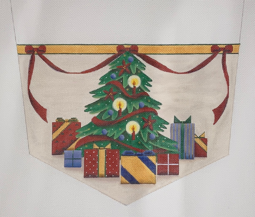 Tree and Presents Stocking Cuff