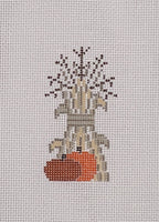 Tiny Cornstalks with Pumpkins
