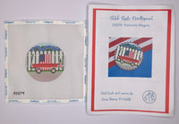 Patriotic Wagon with stitch guide

