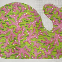 Med. Whale Sea Coral Pinks & Greens