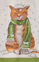 Orange Tabby Christmas Cat
