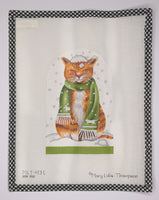 Orange Tabby Christmas Cat
