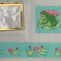 Large Square Hinged Box - Frog & Waterlillies