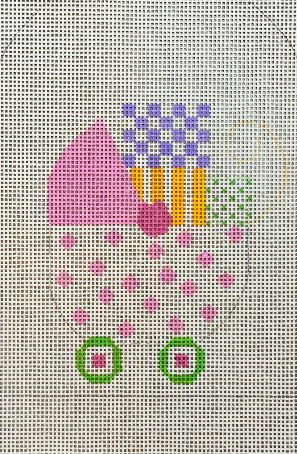 Girl's Pram with stitch guide