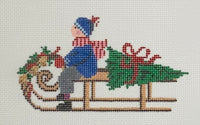 Festive Sled - Boy with stitch guide
