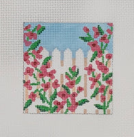 Rose Covered Picket Fence Insert
