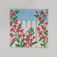 Rose Covered Picket Fence Insert