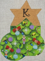 Christmas Tree Mini Sock - K
