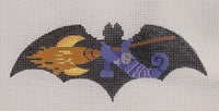 Boot & Broom Bat Ornament
