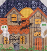 Orange and Brown Haunted House
