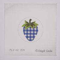 Blue & White Gingham Strawberry
