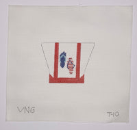 Mini Tote Ornament - Patriotic Flip Flops
