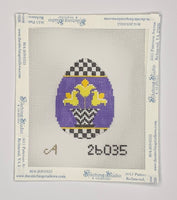Egg - Yellow Flowers with Checks
