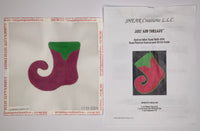 Quilted Mini Sock with stitch guide

