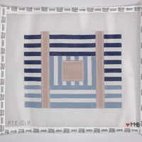 Multi Stripe Tote - Navy Sky