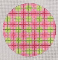Madras Plaid - Pinks & Greens Round
