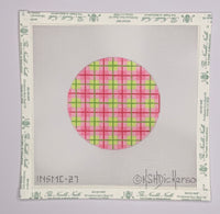 Madras Plaid - Pinks & Greens Round
