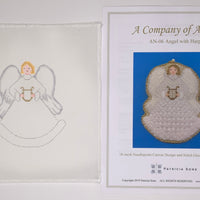 Angel with Harp with stitch guide