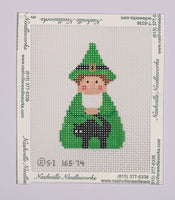 Green Witch with Cat Angel

