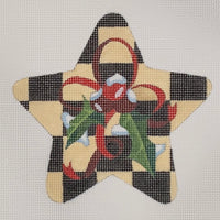 Black Check Holly Star