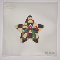 Black Check Holly Star