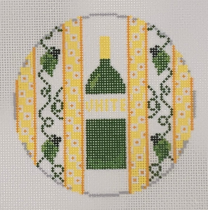 A Bottle of White Wine Round