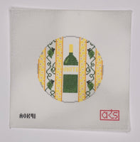 A Bottle of White Wine Round
