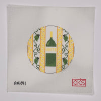 A Bottle of White Wine Round