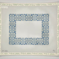 Blue / Cream Fretwork Frame