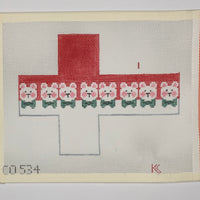 White Teddies Cube Ornament