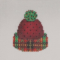 Micro Hat - Red/Back Dots and Plaid