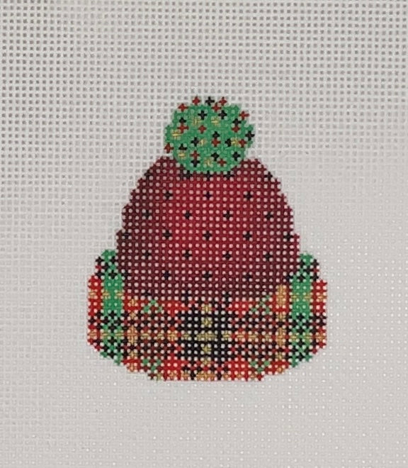Micro Hat - Red/Back Dots and Plaid