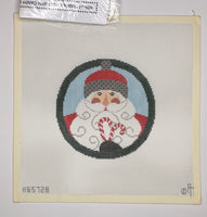 Santa Circle with Candy Cane with stitch guide
