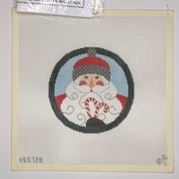 Santa Circle with Candy Cane with stitch guide