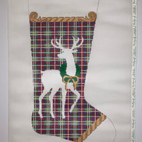 Reindeer on Plaid Stocking